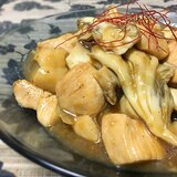 甘酢風味！簡単！鶏胸肉ときのこのやわらか炒め